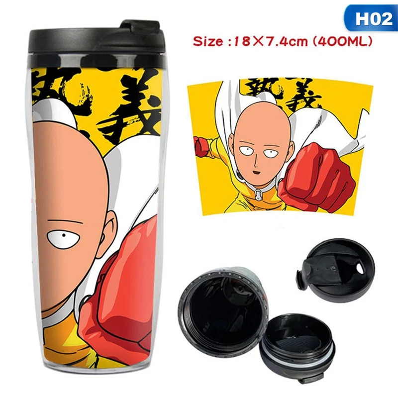 ONE PUNCH-MAN 400 мл двойная кофейная Изолированная Вакуумная чашка изоляция для наружного кемпинга пешего туризма пикника кружка для воды Аниме подарок