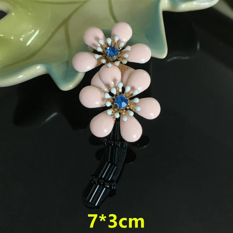 Высококачественные 3D Цветочные тканевые наклейки ручной работы с бисером