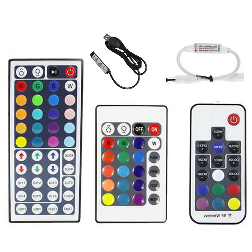 USB RGB светодиодный контроллер 24 клавиши 44 17 клавиш RF беспроводной мини пульт