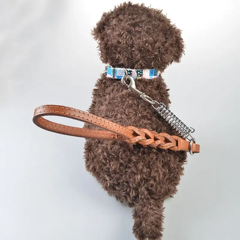 

Explosion proof pet leashes dog traction rope for medium large dogs leather durable pet leashes B34
