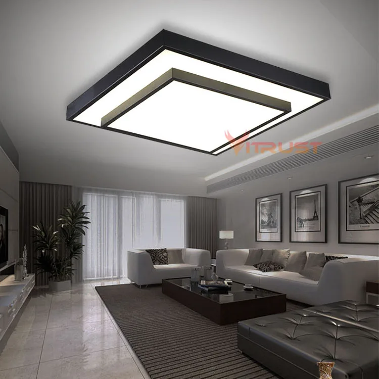 Супер яркие квадратные потолочные светильники LED креативная спальня железная