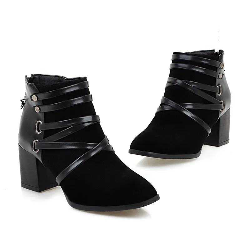 Asumer/Новое поступление женских осенне зимних сапог черного и абрикосового цвета