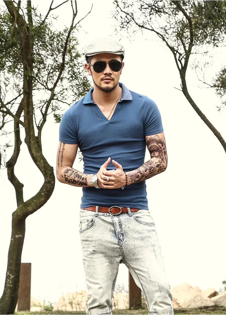 Бренд Для мужчин s Solid Polo Paul рубашка Masculina для Для мужчин модная мужская Повседневное отложным воротником Slim Fit Хлопок поло Для мужчин лето PL005