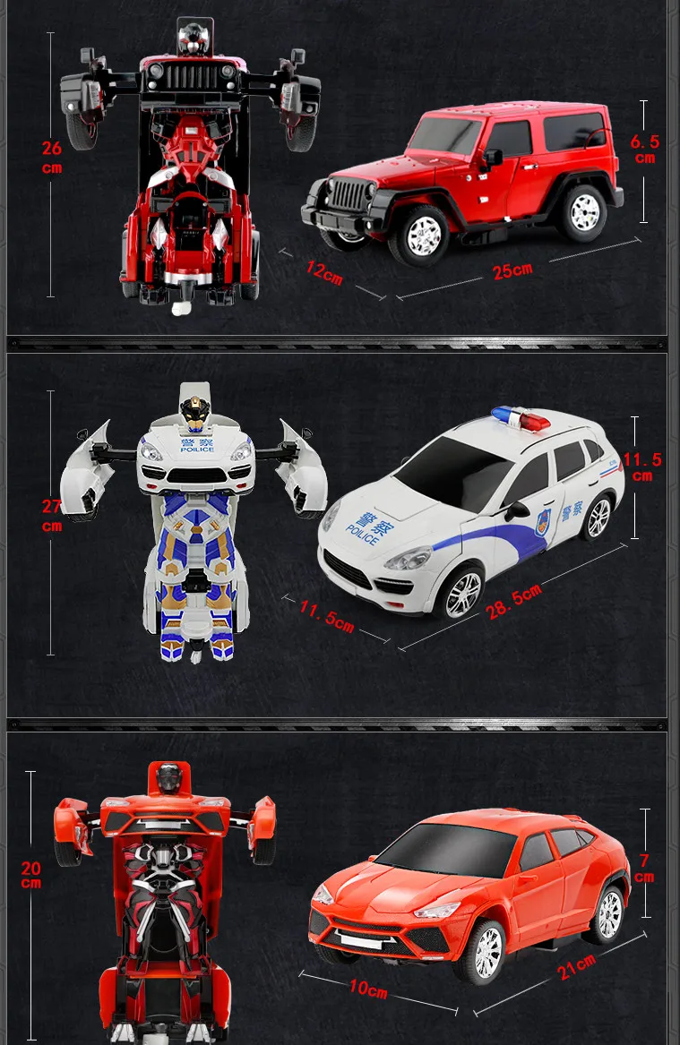 Детская usb зарядка RC автомобиль пульт дистанционного управления деформированная машина робот игрушка