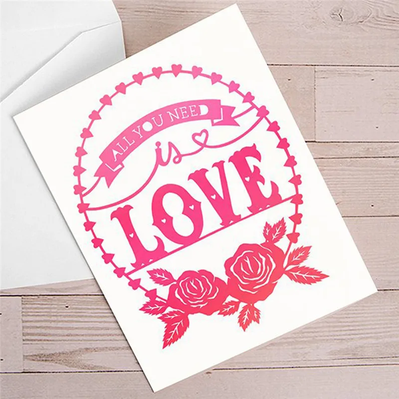 Naifumodo Papercut все что вам нужно это Love Dies цветочный венок металлические резные