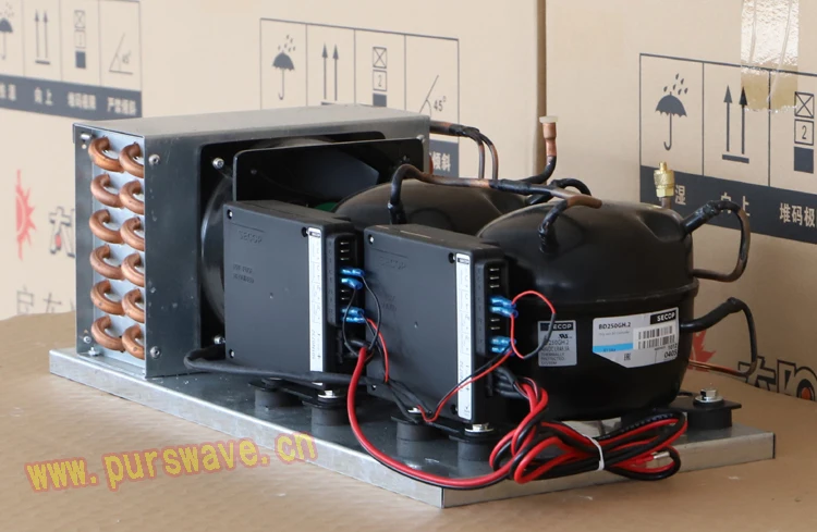BD250GH2C PURSWAVE DC компрессор компрессорно-конденсаторный блок для 48V холодильник и кондиционер