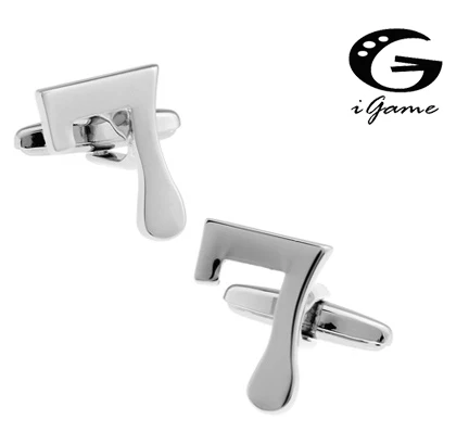 

iGame Arabic Numerals Cuff Links Quality Brass Material Symbol Of Number Seven 7 Design Free Shipping