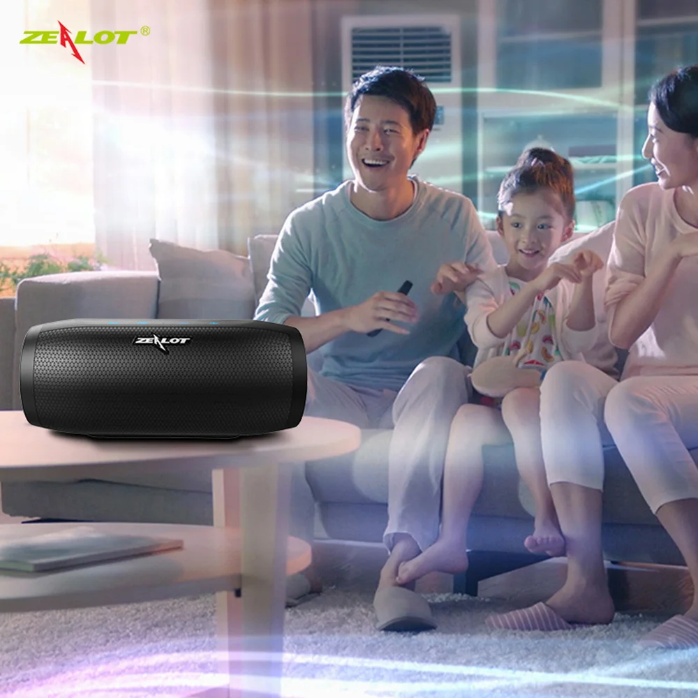 ZEALOT S16 Bluetooth динамик Портативный беспроводной Колонка Suwoofer Саундбар Стерео