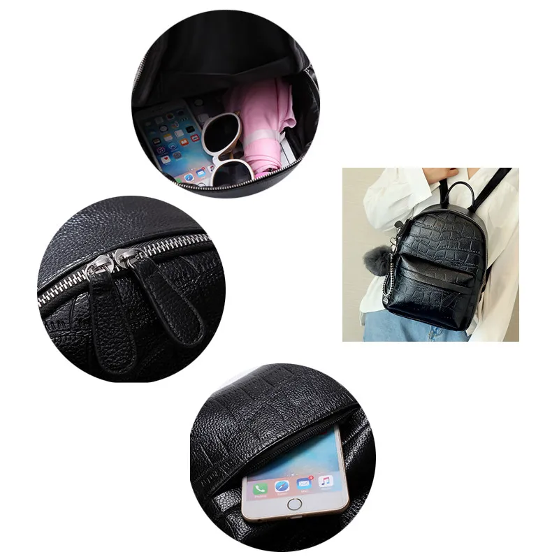 Wobag женский белый рюкзак женская мода черный рюкзак Мини рюкзаки для женщин pu кожаный милый рюкзак маленький рюкзак