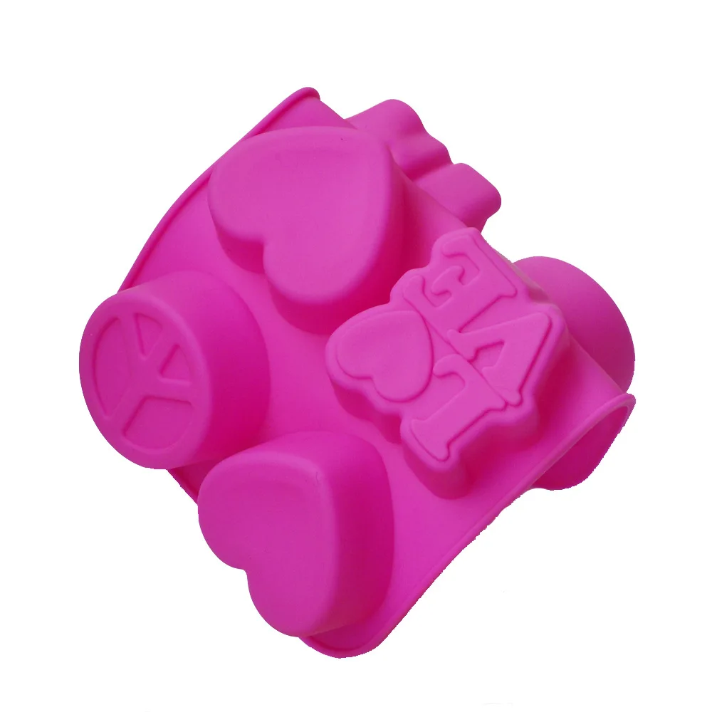 3D DIY Экологичная силиконовая форма для торта креативная модель с надписью LOVE