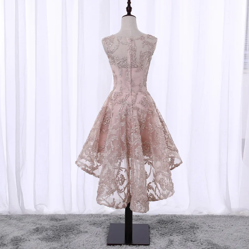 2020 Vestido De Festa Простое розовое кружевное коктейльное платье с глубоким вырезом