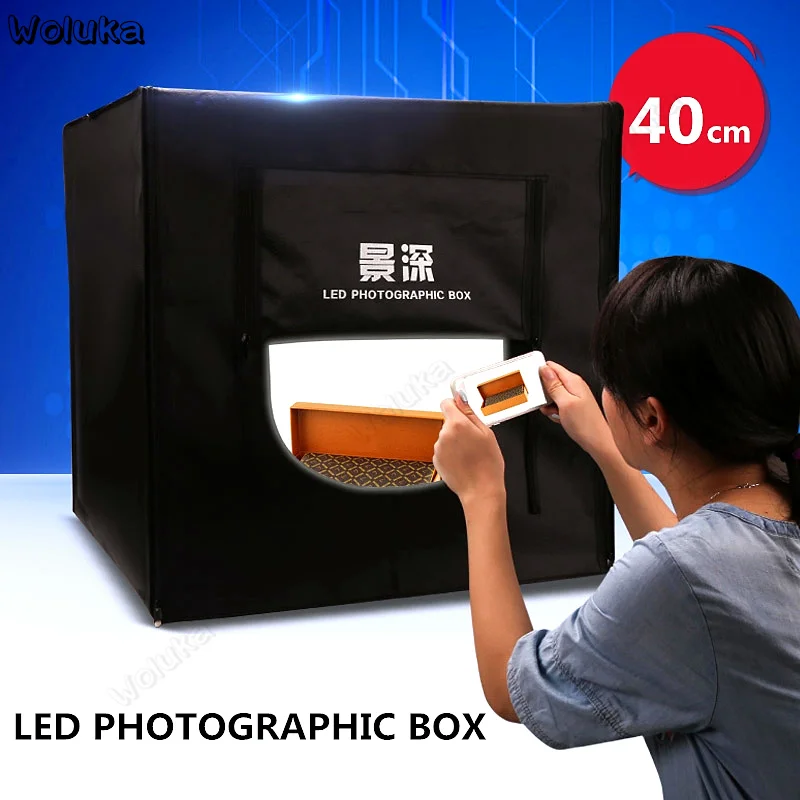 40 см светодиодный коробка для фотографий студийная софтбокс съемочного