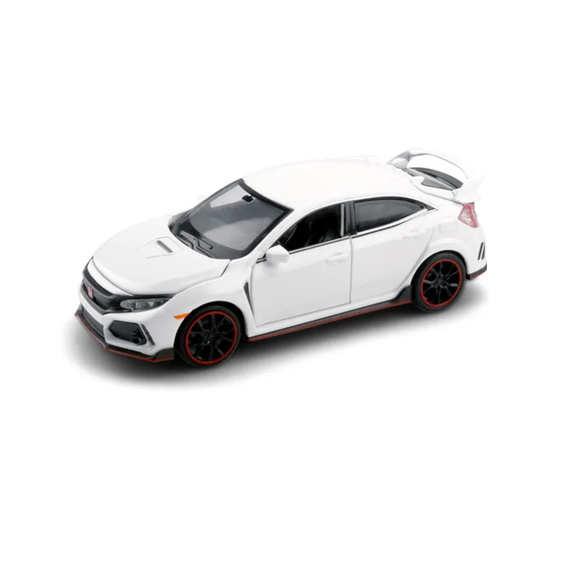 1:32 модель автомобиля Honda Civic type R из сплава, звук и светильник, игрушки для детей, подарки