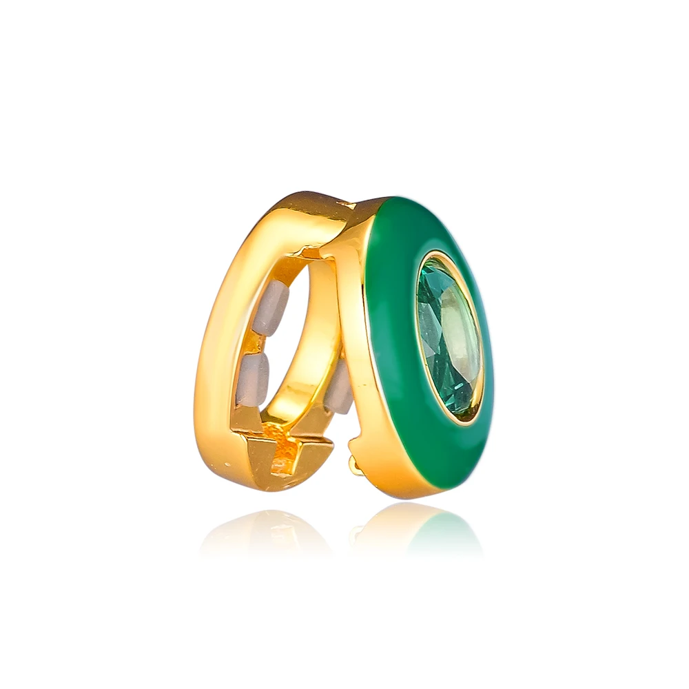 CKK Излучающие зеленые круглые бусины-зажимы из серебра 925 пробы ювелирных изделий подходят для браслетов Reflexions Kralen Berloque Perles.