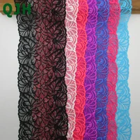 18cm width qjh brand 17colors newest elastic stretch lace trim for diy sewing clothing accessoriessoftcomfortable lace ribbons