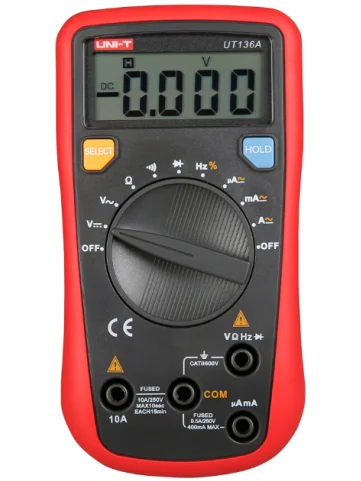 UT136A UNI-T UT136A 136B 136C Мини Ручной цифровой мультиметр Авто Диапазон AC/DC Напряжение Ток Сопротивление Емкость Частота тестер - Цвет: UT136A