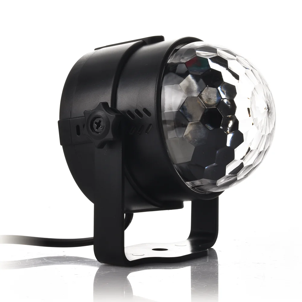 Мини RGB 3 Вт хрустальный магический шар Светодиодная сценическая лампа DJ KTV диско лазерный светильник вечерние светильник s Звук ИК пульт дистанционного управления Рождественский проектор