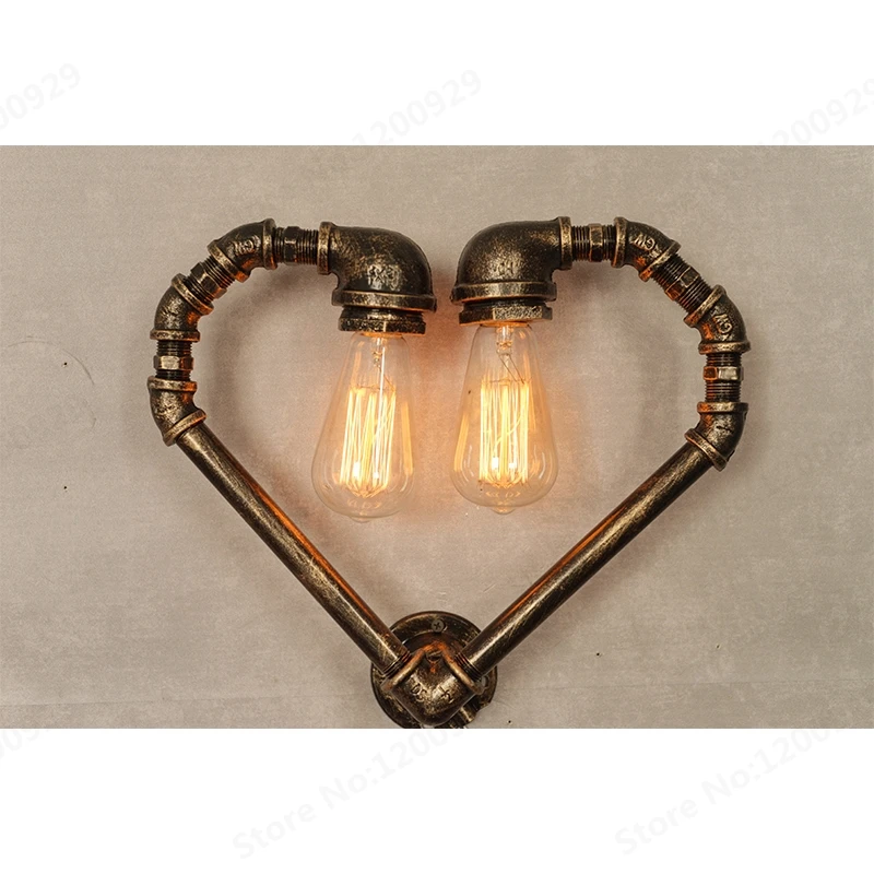 Чердак промышленный стимпанк настенный светильник железо ржавчина водопровод