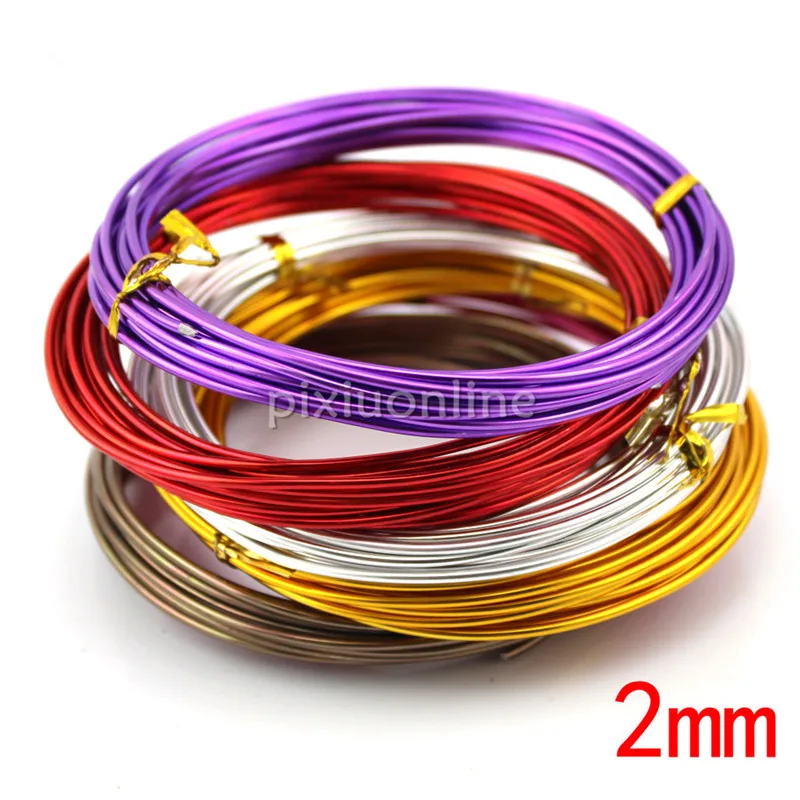 

1lot J200 8 Colors Aluminum Wire Diameter 2mm Thicken Color Coating Metal Wires DIY Handicraft Making Free Shipping Russia