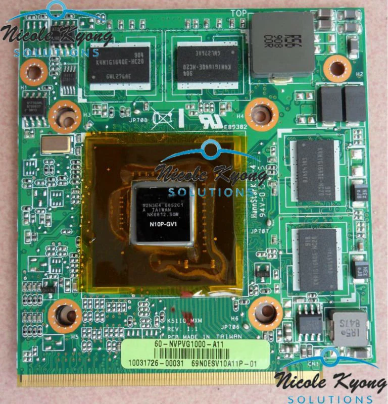 GT120M N10P-GV1 K51IO 1,1 60-NVPVG1100-A01 13GNVP10M090 VGA Видео Графика карты для ASUS M60J C90 K51IO K70IO