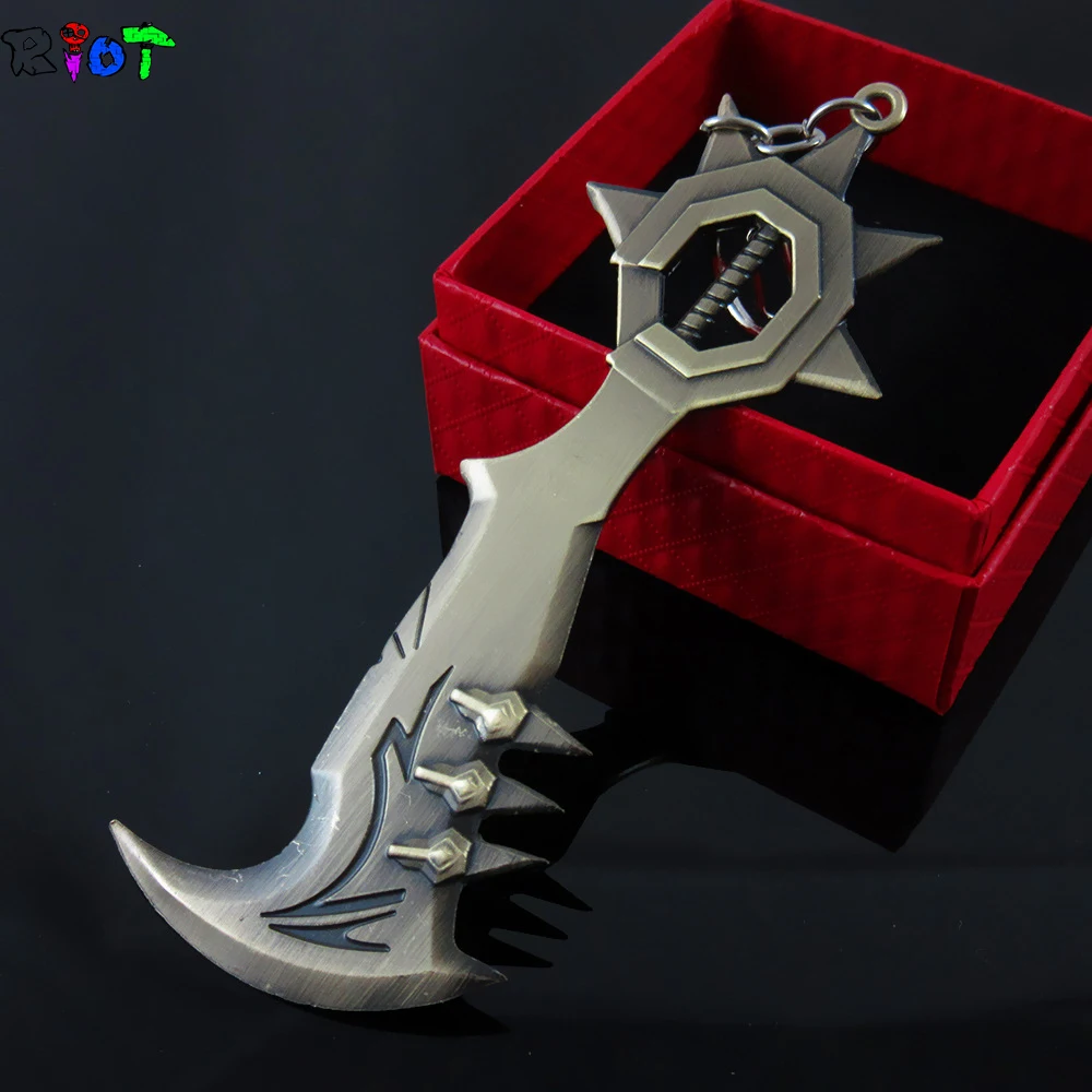 12 см League of Legend Hero Draven модель оружия брелок метательный топор Металлическая