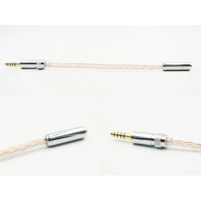 Медный и посеребренный кабель смешанный плетеный Hi-Fi сбалансированный адаптер (2