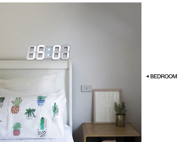 LED Table Lamps Creative Digital Clock Snooze Wake up Light Night Induction Light Temperature Display Bedside Desk Table Lamp