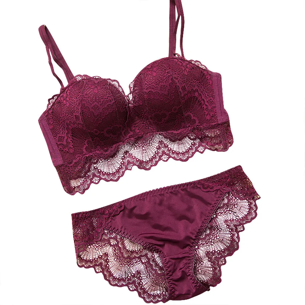 Женское нижнее белье размера плюс Комплект бюстгальтеров сексуальный кружевной