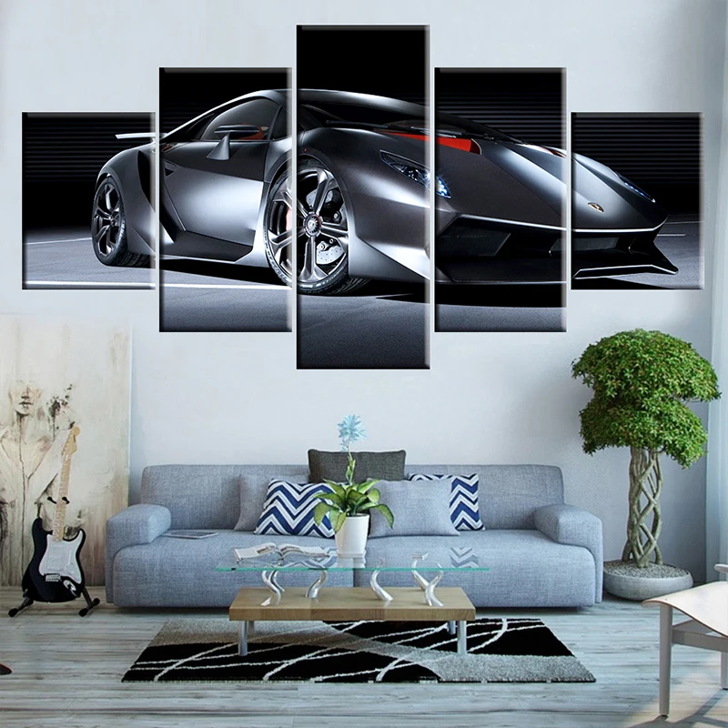 Картины на холсте спортивный автомобиль Lamborghini настенный художественный каркас