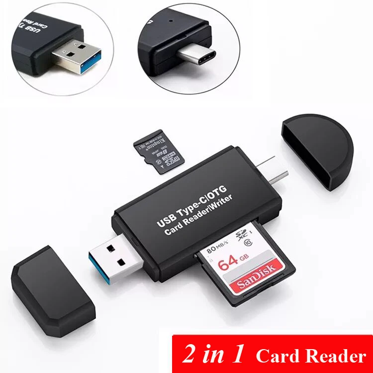 Cliry type C micro USB 3 в 1 OTG кард-ридер высокоскоростной USB2.0 Универсальный TF/SD для Android компьютера удлинители