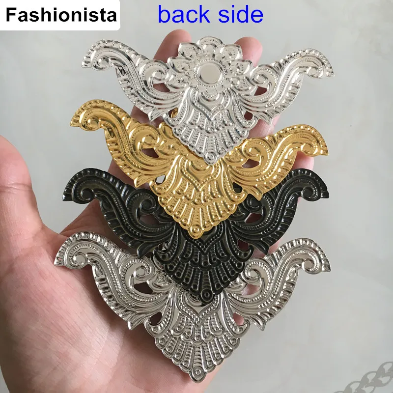 18 pcs - Large Size Metal Stamping Flowers For Decoration 104*56mm Gold-color / Silver-color Steel /Bronze DIY Findings -A | Украшения и