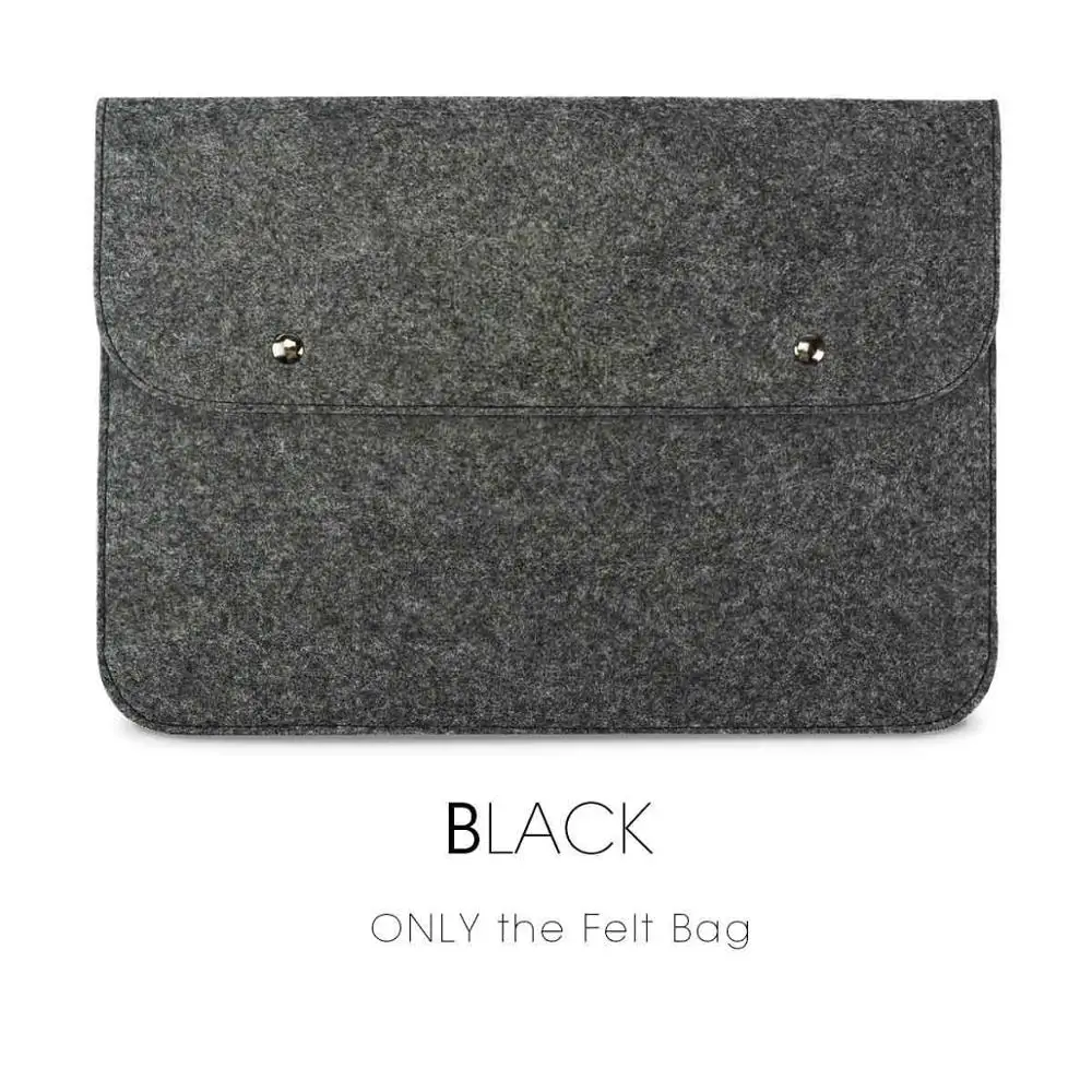 Only Black Bag Популярный шерстяной войлочный чехол-сумка для Apple Macbook Touch Bar Air Pro retina 11 12 13 15 чехол для ноутбука Mac book 13,3 дюймов - Цвет: Only Black Bag