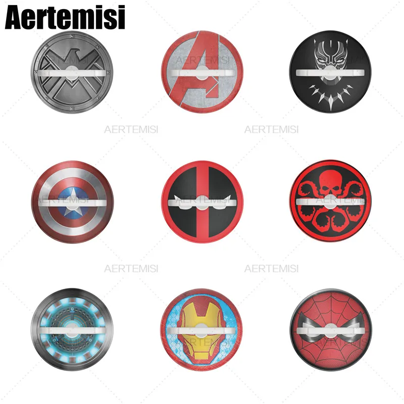 Держатель для телефона Aertemisi с поворотным кольцом на 360 градусов, автомобильный держатель для смартфонов и планшетов, Дэдпул, железный человек, дуговой реактор, Гидра