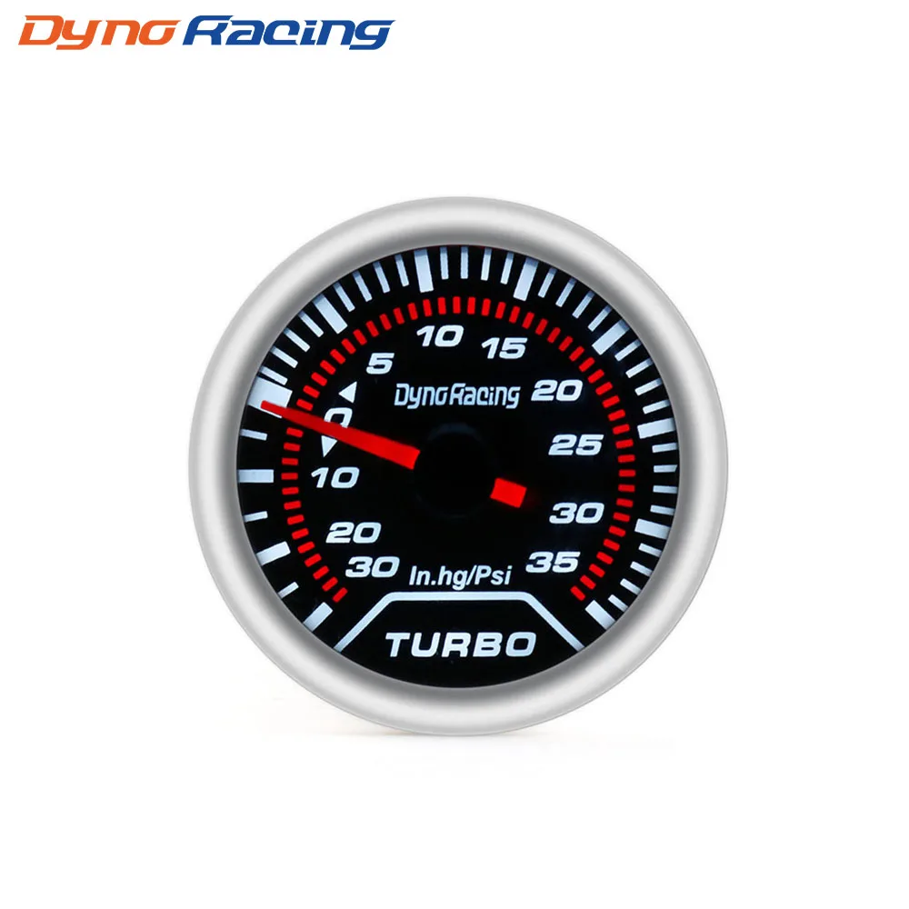 Dynoracing Boost gauge 2 &quot52 мм дымовой объектив турбоманометр boost 30 дюймов hg ~ 35 Psi