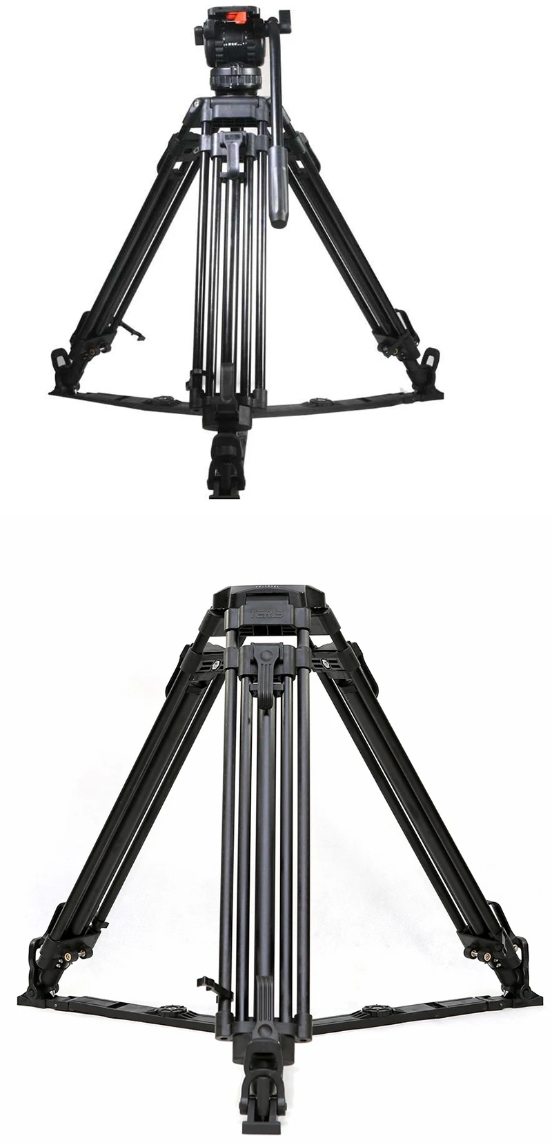 6" TERIS TRIX V8 PLUS штатив для видеокамеры с жидкой головкой нагрузка 8 кг алюминиевый штатив Camcoder для HDV C300 камера BMCC Tilta Rig