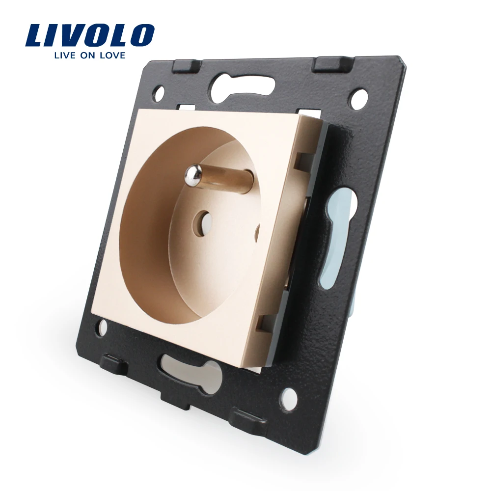 LIVOLO производитель, Livolo Белые пластиковые материалы, FR стандарт, функция ключ для французской розетки, VL-C7-C1FR-11(4 цвета