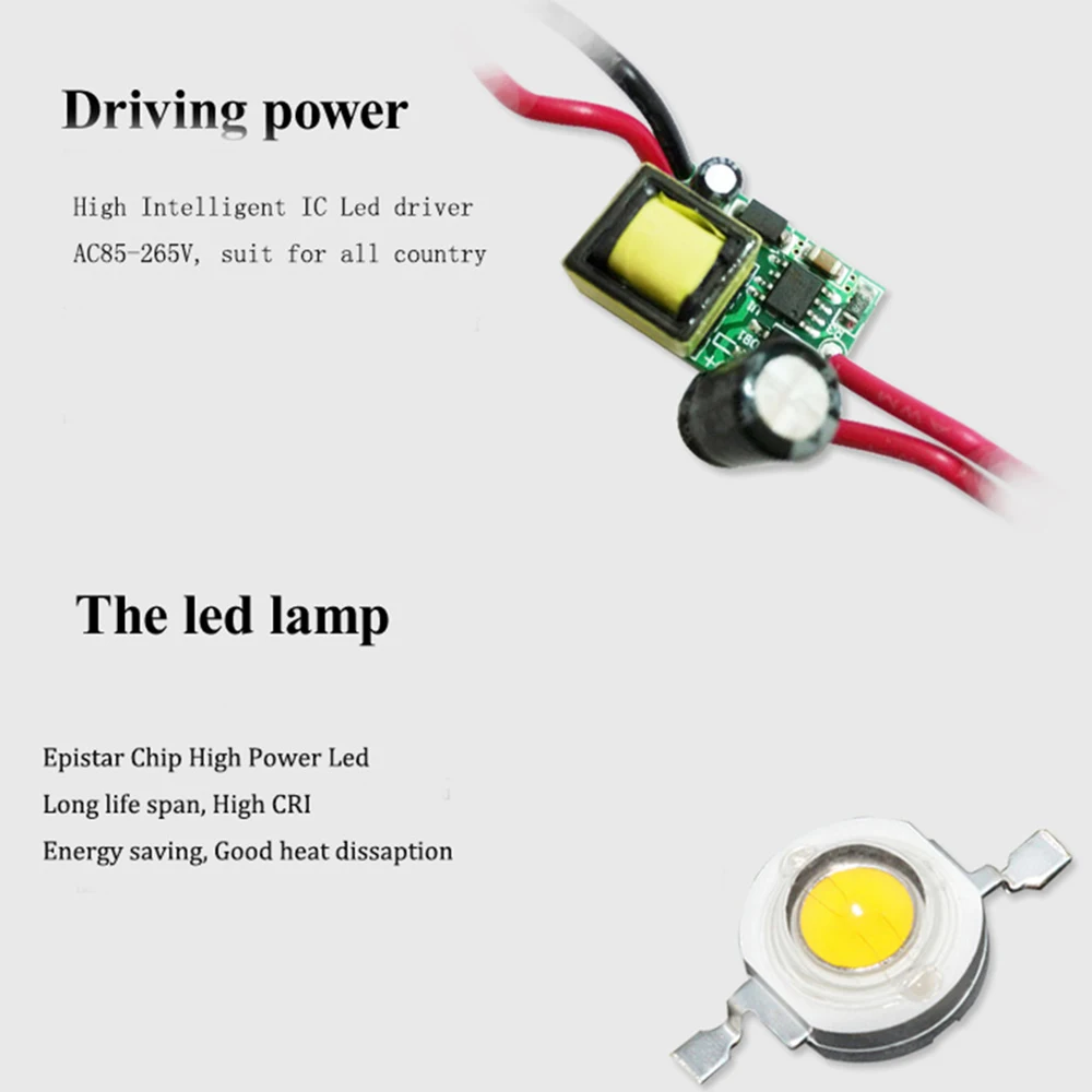 Светодиодный точечный светильник 10 шт. 1 Вт 3 лампа для шкафа 110 В 220 алюминий 52*18 мм