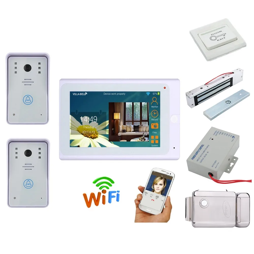 Домашний набор 7 &quotTFT проводной/беспроводной Wifi IP видео дверной звонок Домофон с