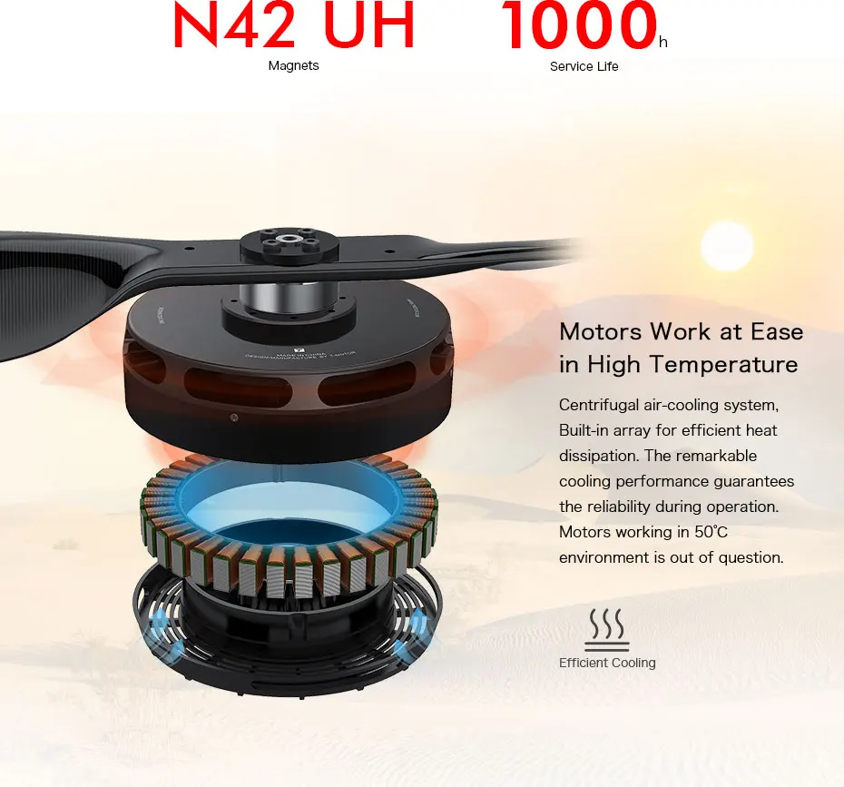 T-MOTOR U15 II KV100 Outrunner водонепроницаемый бесщеточный двигатель для пилотируемого гигантского мультикоптера беспилотного летательного аппарата