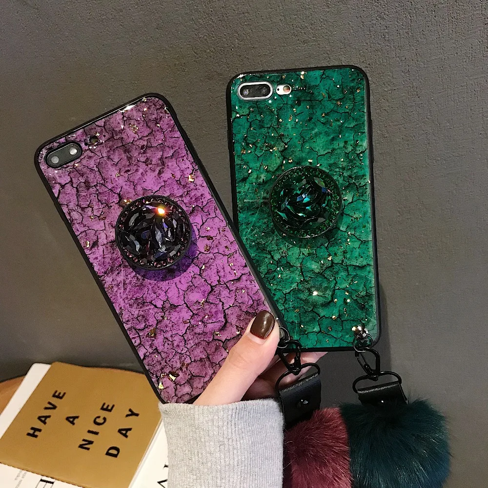 Модные золотые Фольга Мрамор узор чехол для телефона samsung S8 S9 плюс Кристалл