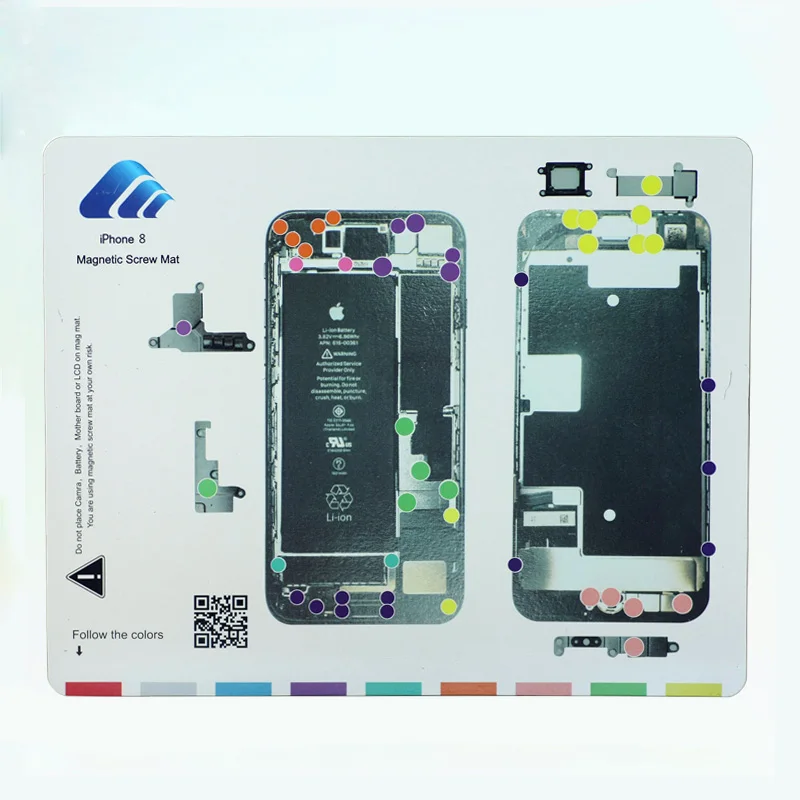 Магнитный винт коврик для iphone 6 6s 7 plus 7 p 8 Рабочий направляющий коврик Профессиональный ремонтный коврик для инструментов для iphone 7 6s 6 plus диаграмма