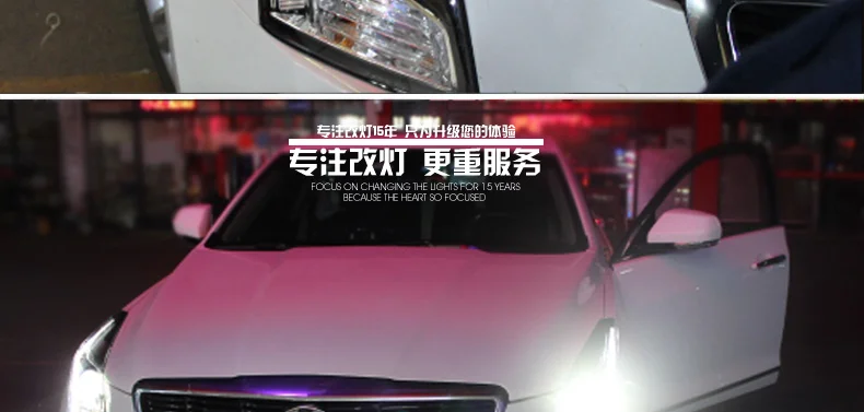 KOWELL автомобильный Стайлинг для Cadillac ATS фары- ATS-L светодиодный фары DRL Биксеноновые линзы Высокий Низкий луч парковка противотуманная фара
