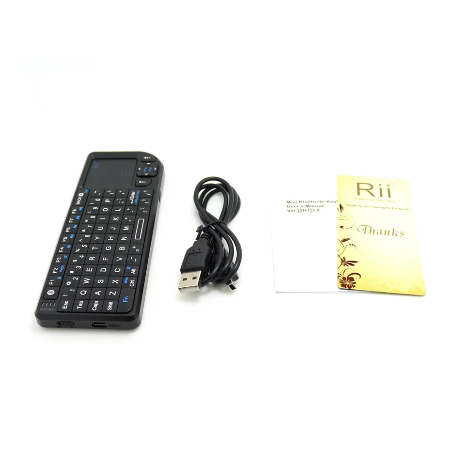 

Rii K02 Mini Bluetooth Wireless Keyboard Air Mouse with TouchPad for Android TV Box/Mini PC/Laptop/Tablets/Smart Phones