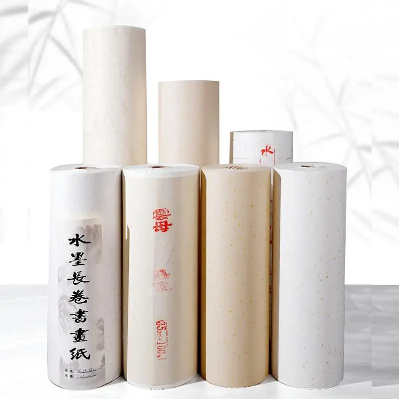 Long Rice Paper for Traditional Chinese Calligraphy Writing Regular Script Xuan Paper Freehand Brushwork Painting Raw Xuan Paper