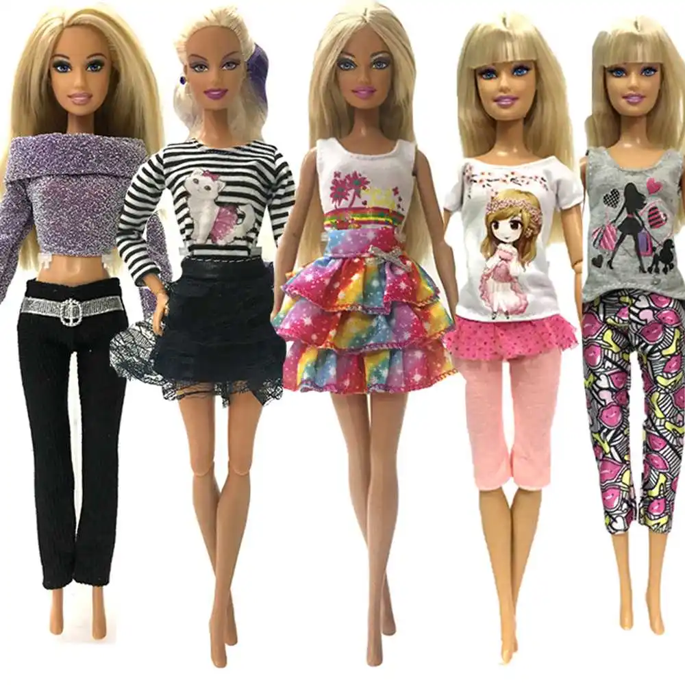 H Not including Doll NK 5 шт./компл. принцесса кукла платье благородное платье для куклы Барби аксессуары модный дизайн наряд лучший подарок девочка кукла игрушки JJ - Цвет: H Not including Doll