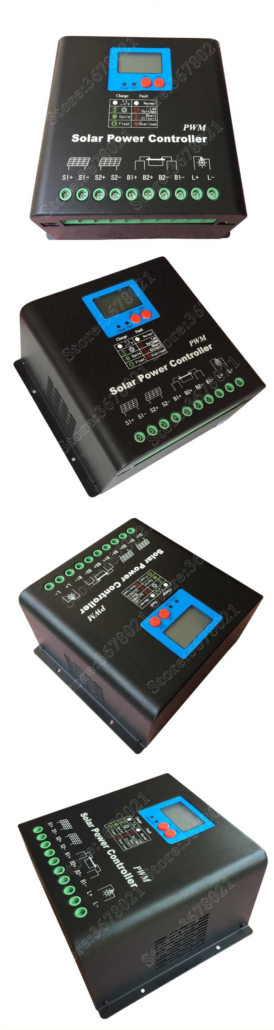 120A 150A 180A 12 V/24 V Авто Панели солнечные Батарея Контроллер заряда PWM ЖК-дисплей Дисплей коллектор для солнечных батарей