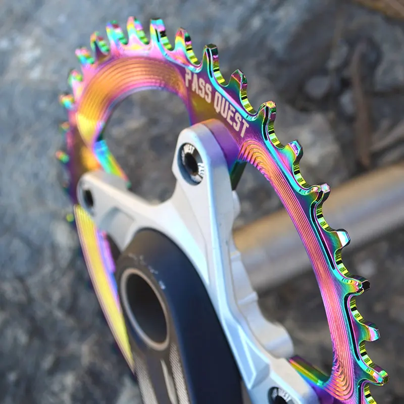 Pass Quest 104BCD покрытая титаном MTB узкая широкая цепь кольцо 32 T 48 горный велосипед