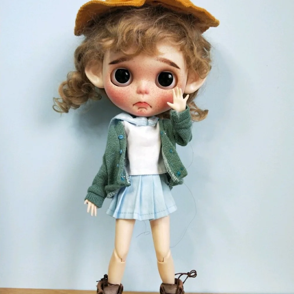 1/6 BJD 30 см кукольные игрушки 19 суставов высокое качество китайская Кукла BJD шаровая шарнирная кукла коричневый длинные вьющиеся волосы милая кукла-ковбой