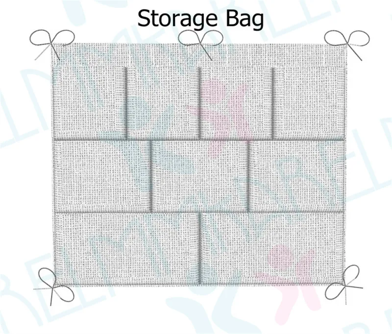 1pcs storage bag Мягкий Хлопковый бампер для детской кроватки, включает подушки/бамперы/простыни/пододеяльник, бамперы для детской кроватки, комплекты постельного белья с серыми звездами - Цвет: 1pcs storage bag