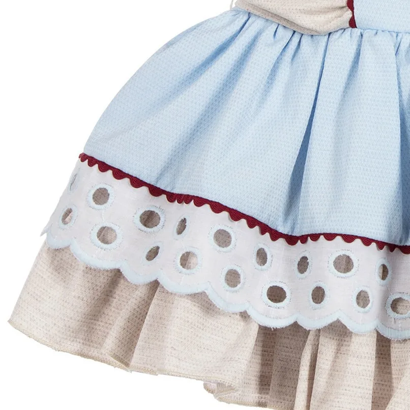 Новинка 2020 года Винтажное платье принцессы в стиле пэчворк с бантом и шапками